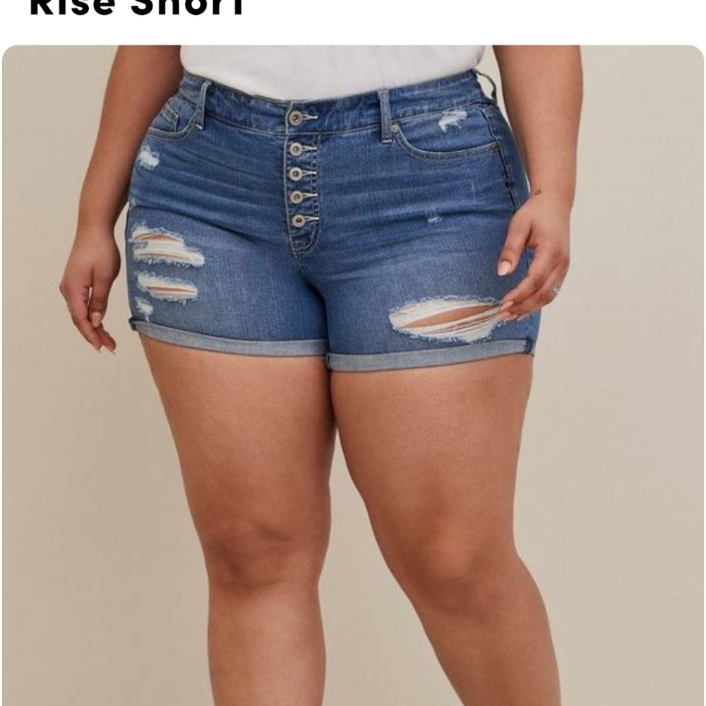 Torrid Jean Mid Rise 35 Shorts